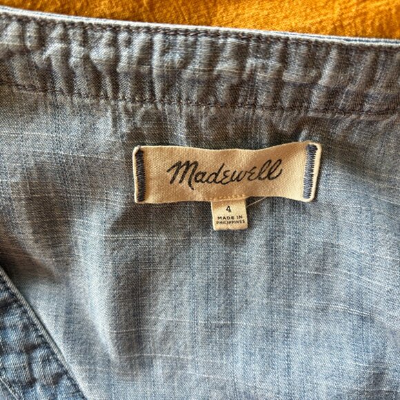 Madewell Denim Mini Dress - Western Vintage Inspired - Picture 6 of 8
